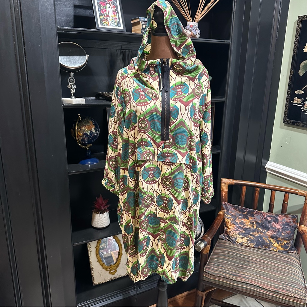 Marni At H&M Silk Hooded Anorak Dress Size 8 (Oversized Fit)